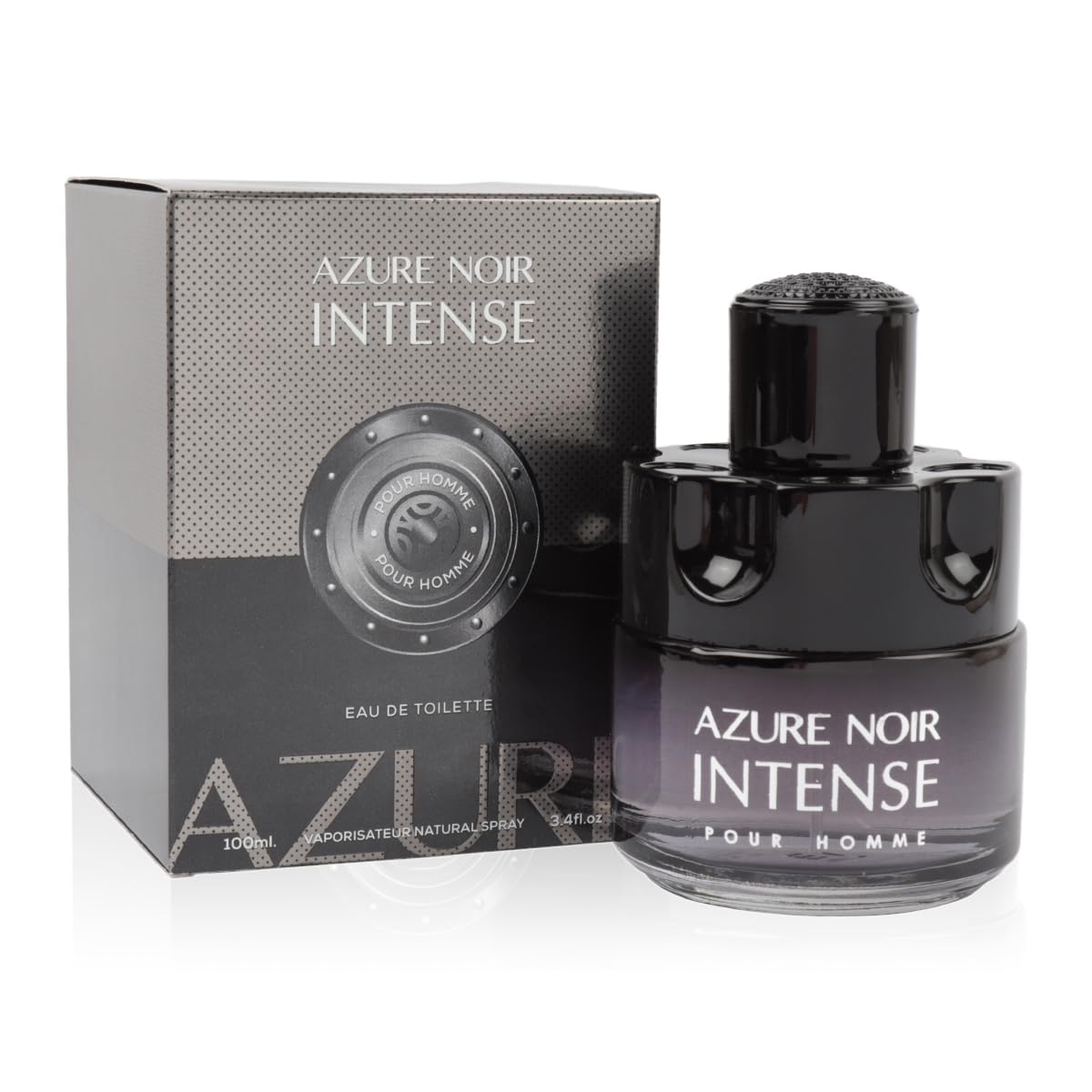 Azure Noir Intense Spray Cologne - Eau De Toilette for Men - 3.4 fl.oz