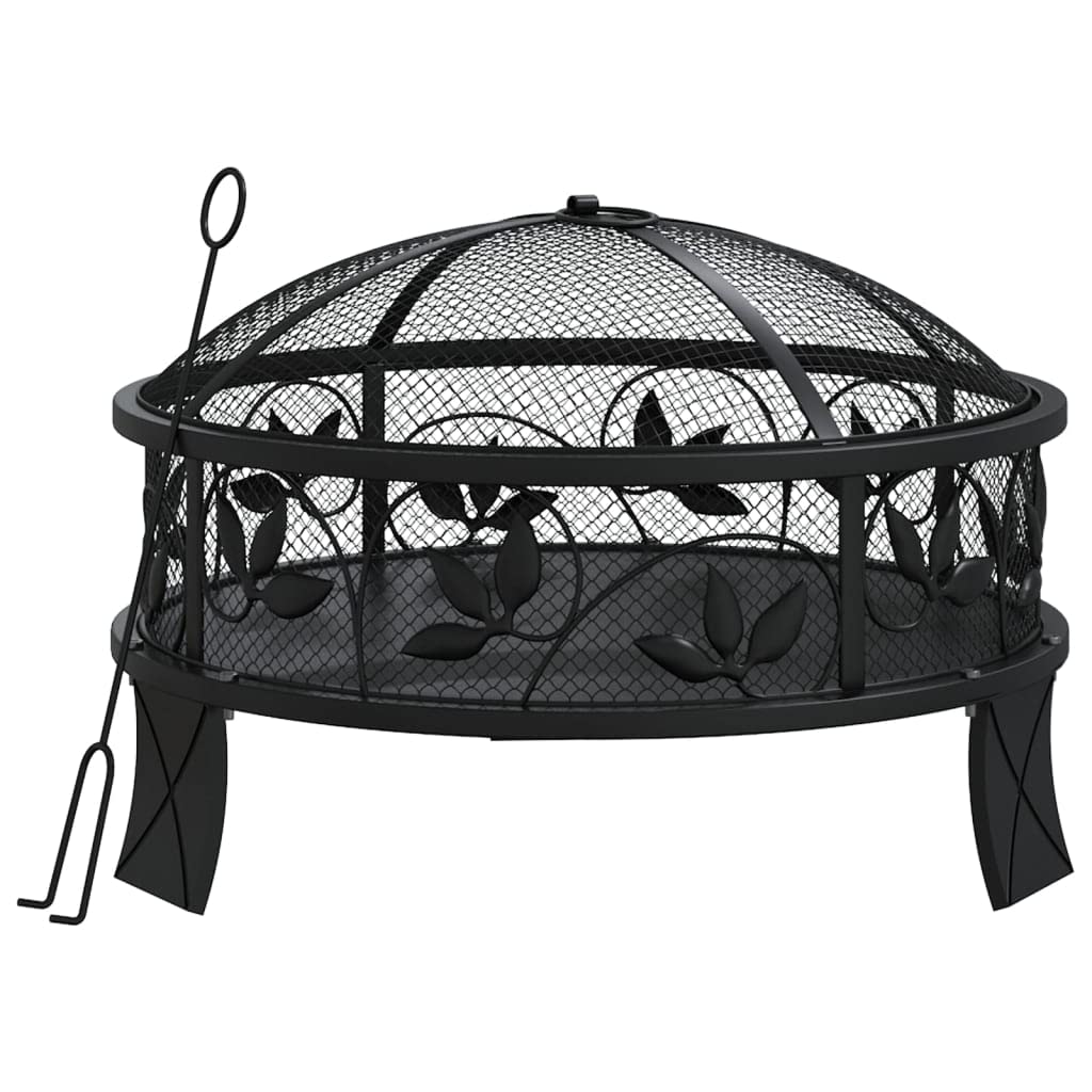 Generico Braciere con Attizzatoio 50 cm XXL in Acciaio,Nero,5kg,360063