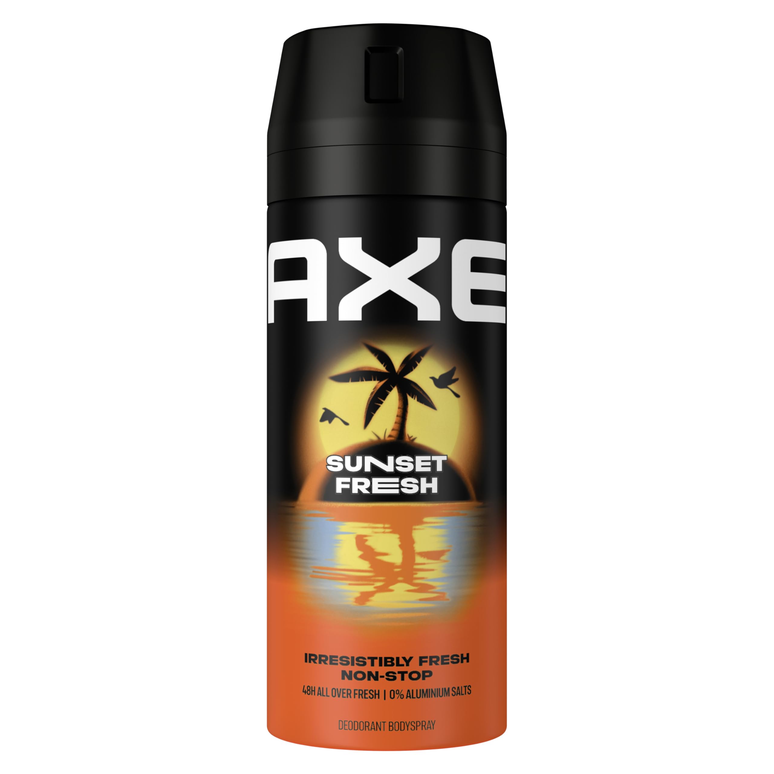 Axe Spray corporal Sunset Fresh Deo sin sales de aluminio proporciona una protección eficaz contra el olor corporal durante 48 horas, 6 x 150 ml