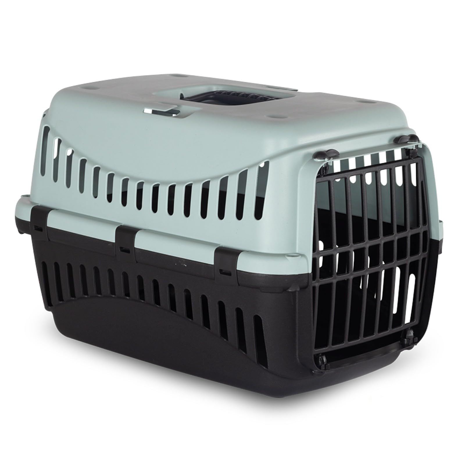 URBNLIVING Plastic Pet Carrier for Dogs & Cats - Durable & Lightweight Travel Crate with Secure Lock & Ventilation - Easy Clean Kennel for Puppies, Kittens & Small Pets - 2