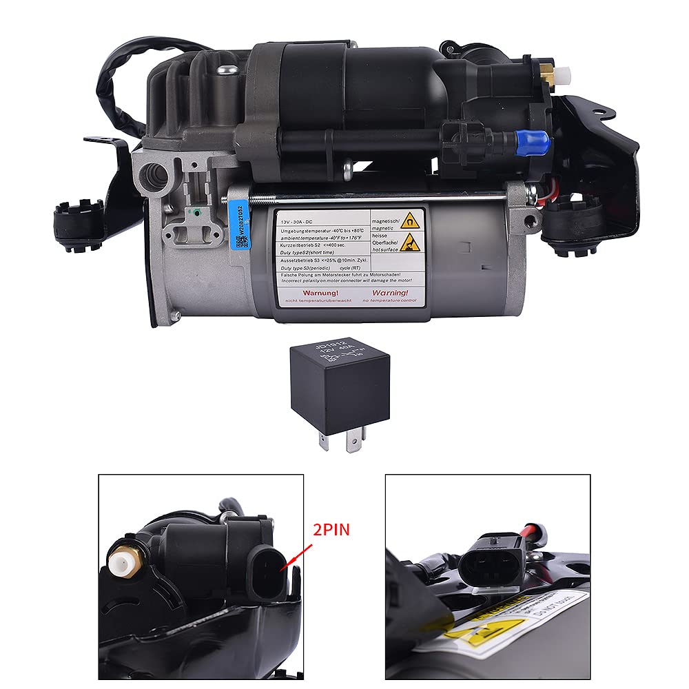 Bisenya Suspension pneumatique Compresseur Pompe avec relais Arrière Remplacement pour E350 E350 E63 AMG Wagon Limousine CLS250 CLS350 CLS550 CLS C218 X218 W212 S212 2123200104 2123200404 4154033230