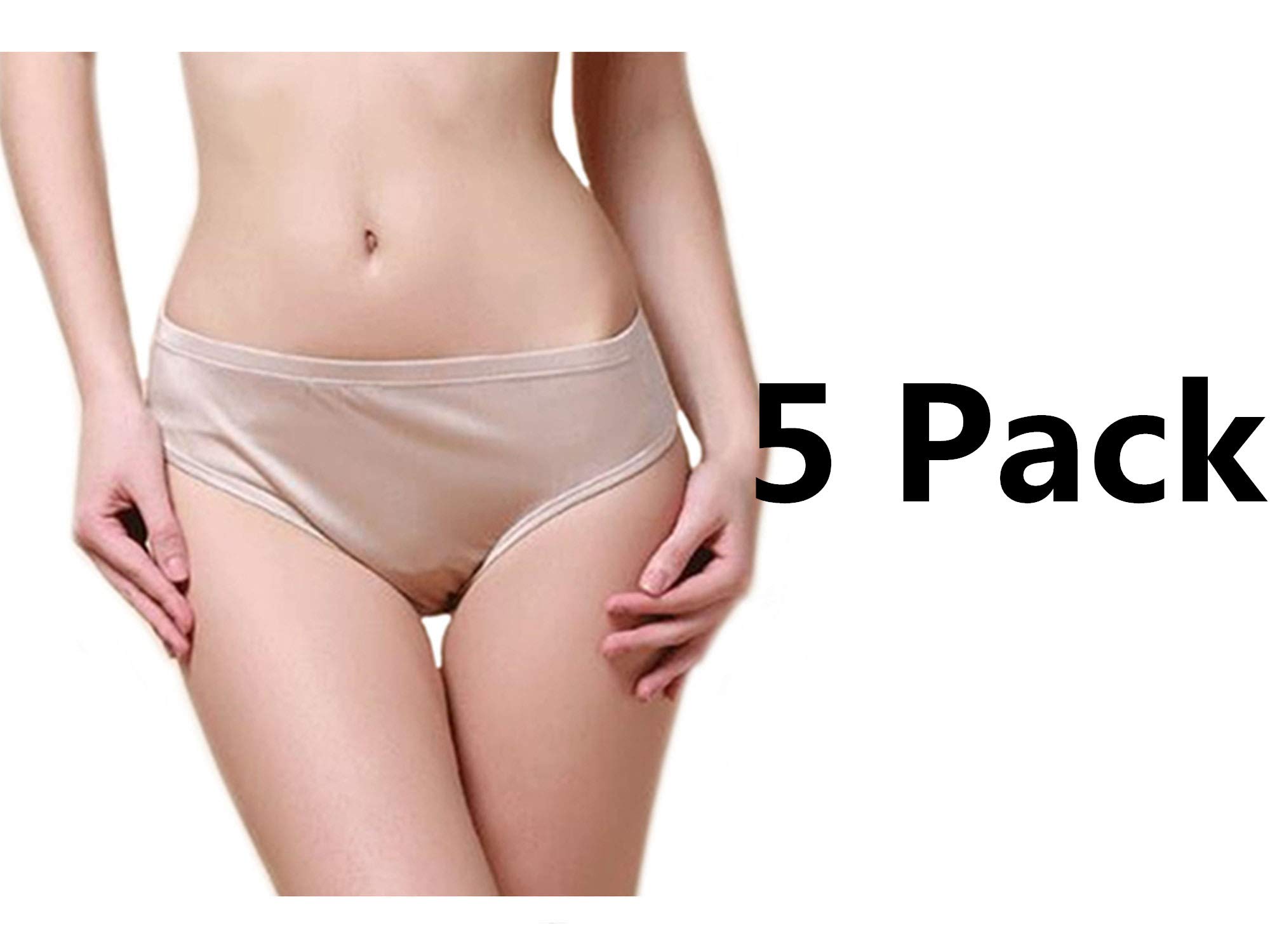 MESHIKAIER Culotte Femme en 100% Soie sans Couture Culotte Basse Bien Élastique