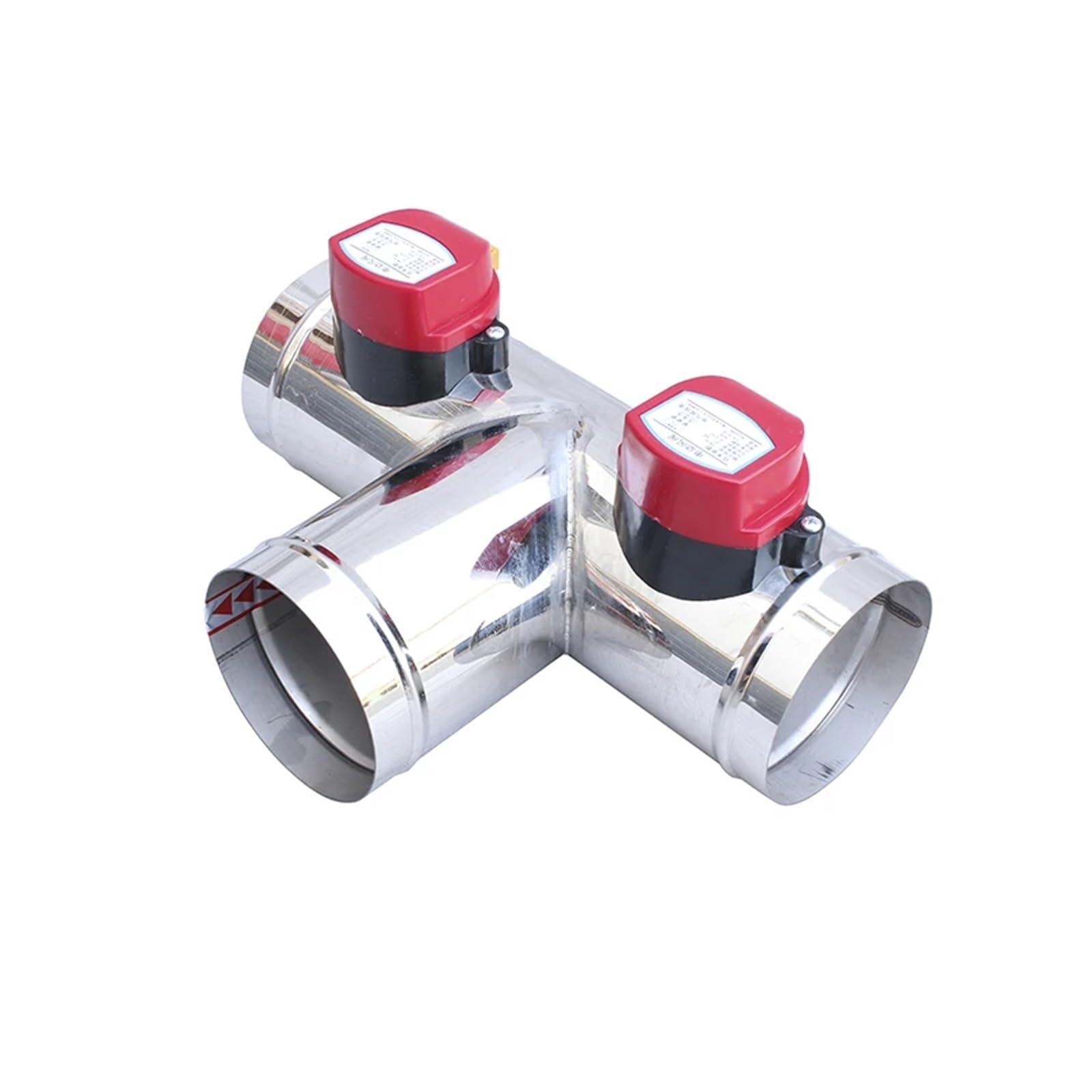 BVUYQAPIG AC 220v AC110V DC12V DC24V Stainless Steel Motorized Ventilation Register Valve Air Duct OD51mm-150mm(OD100)