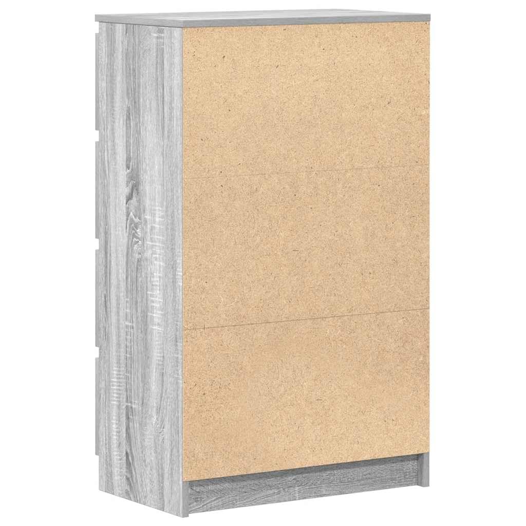 vidaXL Buffet Armoire de Rangement Organisateur de Maison Meuble de Salle de Séjour Salon Intérieur Sonoma Gris 60x35x98,5 cm Bois d'Ingénierie