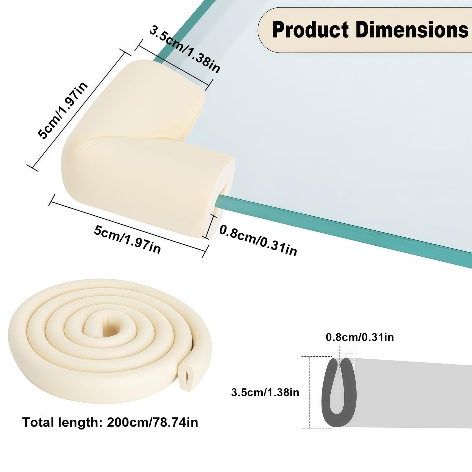 Edge Protector Foam Corner Protectors Table Edge Protectors for Kids - Image 2