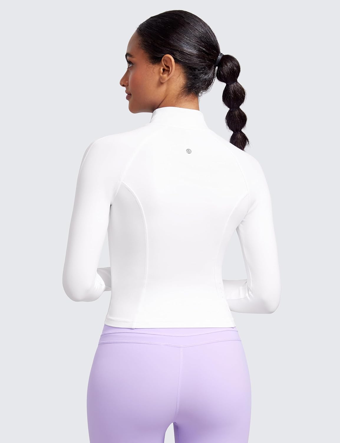 CRZ YOGA Butterluxe Waist Length Jackets for Women - Full Zip Athletic Track Tops with Thumb Holes Pockets - Image 2