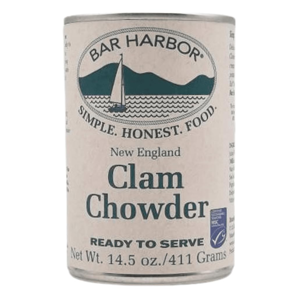 Bar Harbor New England Clam Chowder, 15oz Cans (Pack of 6) - All-Natural, Gluten-Free Authentic Maine Recipe