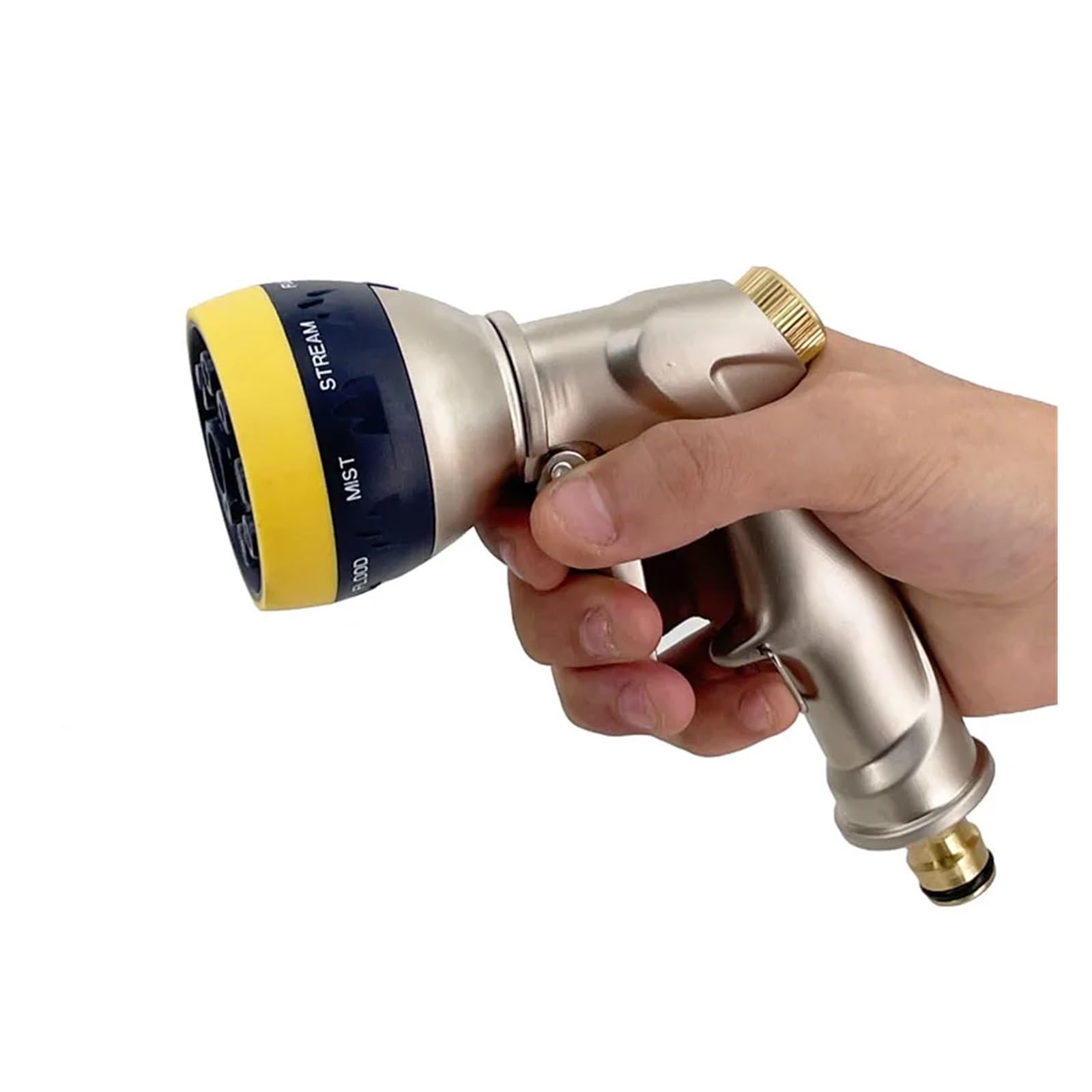 Pistolet d'arrosage avec embout multi-jets, Arroseur d'eau de jardin réglable en alliage Zinc haute pression, buse à 8 modèles, lavage voiture