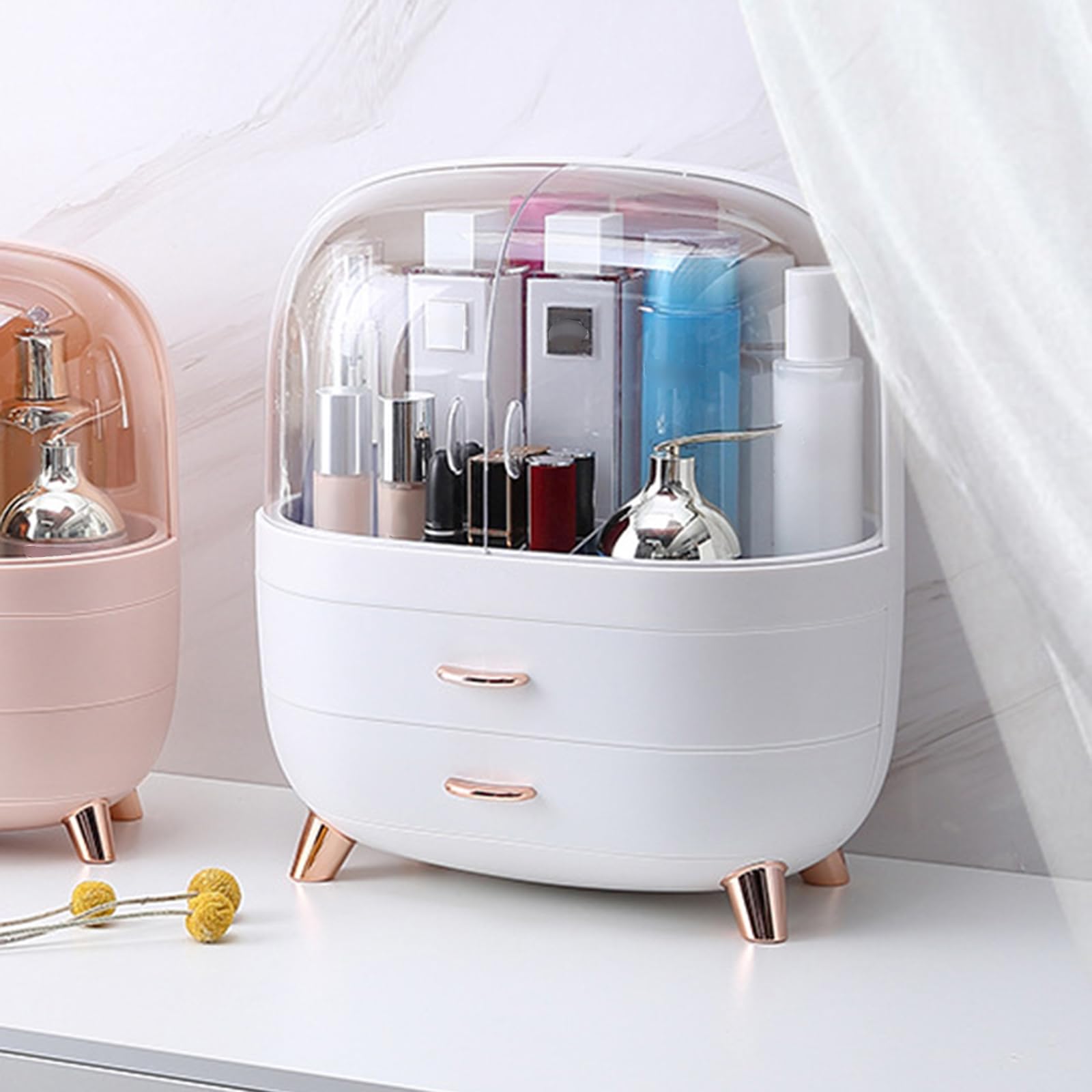 Caja de Almacenamiento para cosméticos y Accesorios Cajón de Maquillaje de Gran Capacidad Contenedor de joyería Impermeable con cajones Caja de Almacenamiento de cosméticos
