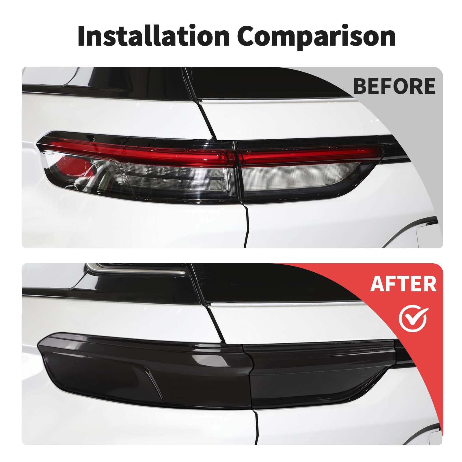 JWWY Luz trasera para lámpara trasera, cubierta de lámpara trasera, adorno para 2021-2024 + Jeep Grand Cherokee, accesorios exteriores, 2 piezas ennegrecidas