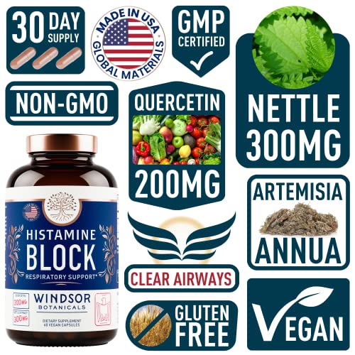 Histamine Block Capsules for Alergies Natural Allergy Relief