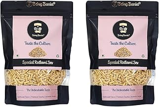 Being Bania Premium Ratlami Sev | No Palmolein Oil | No Preservatives | Fresh Indian Namkeen | Tasty Sev Bhujia made in Groundnut oil | Crispy Crunchy Indian Snack Namkeen 160 Gram (Pack of 2)
