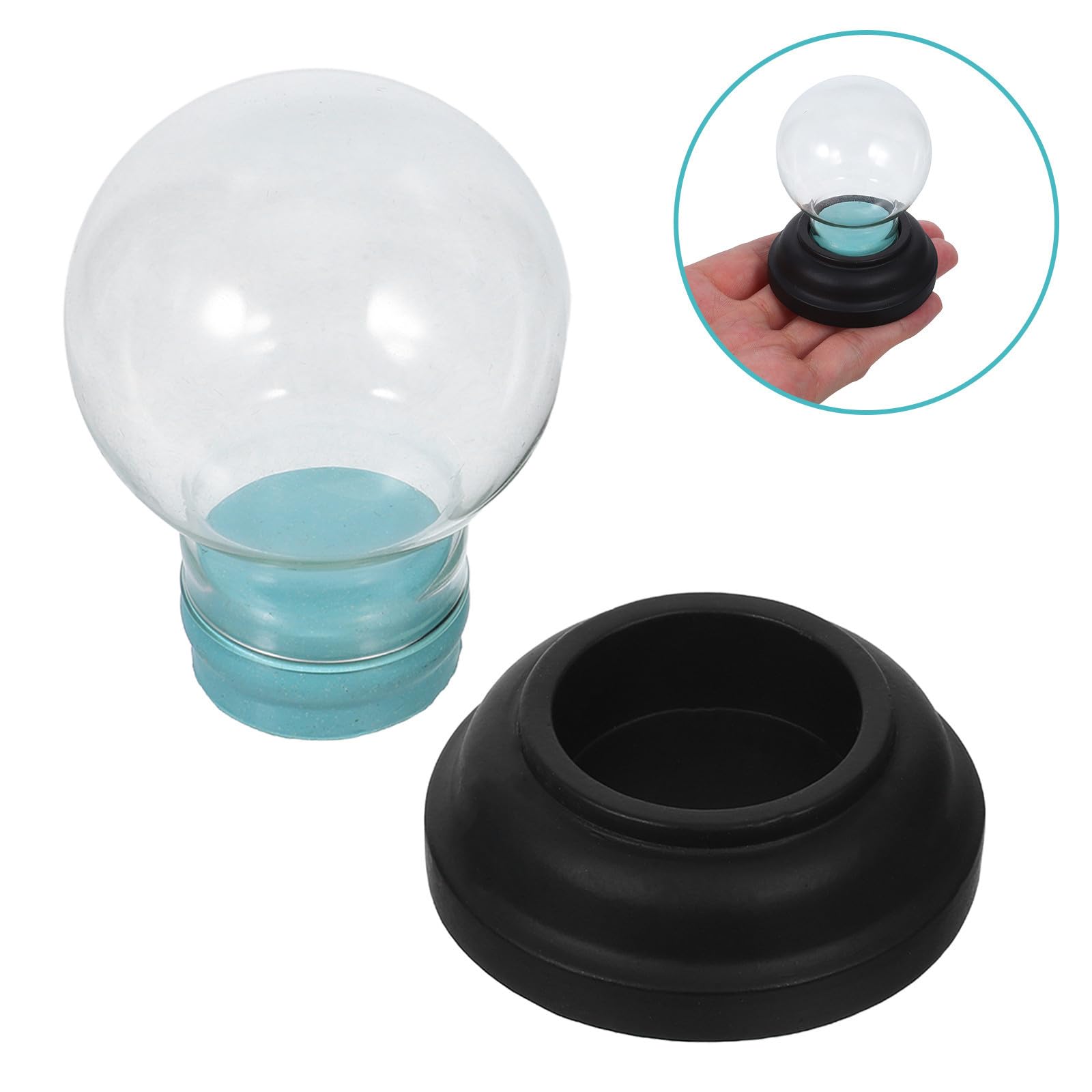 Toyvian 5 Piezas Cúpula de Bola de Nieve Transparente Gruesa para Navidad, | Tapa Roscada Reutilizable, Fácil de Limpiar, para Decoraciones Festivas y Hogar Navideño