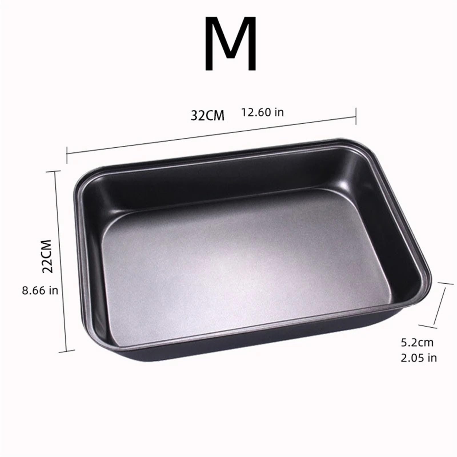 Backbleche FüR Den Backofen Rechteckiges Kuchen-Backblech, Grill-Tablett, antihaftbeschichtetes Brathähnchen-Tablett, Backblech for zu Hause(M)