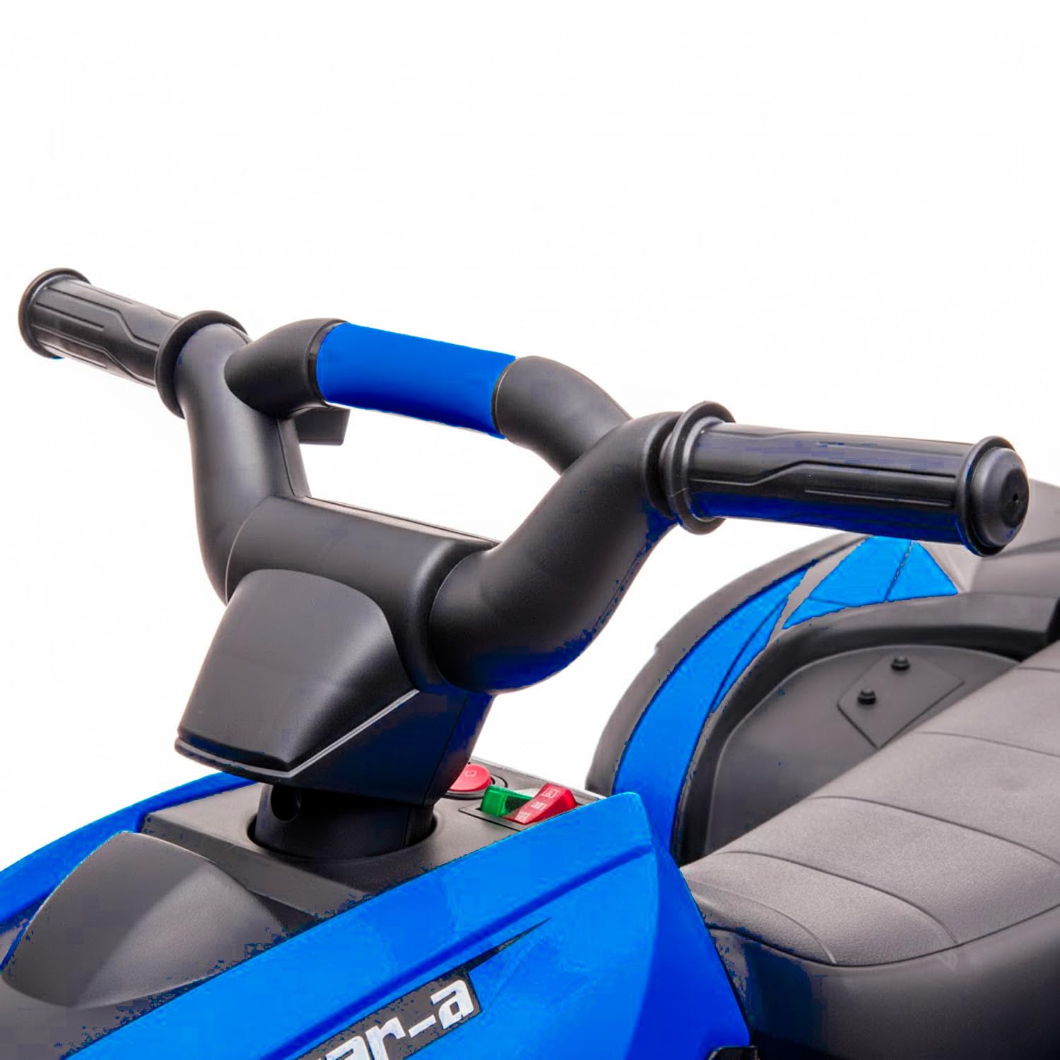 Quad Elettrico Bambini 12V ATV con Doppio Motore 35 W 2 Velocità 3-6 km/h Fari LED Musica USB/MP3 Ruote Larghe con Sospensioni Quad per Bambini 3-5 Anni Bianco (Blu)