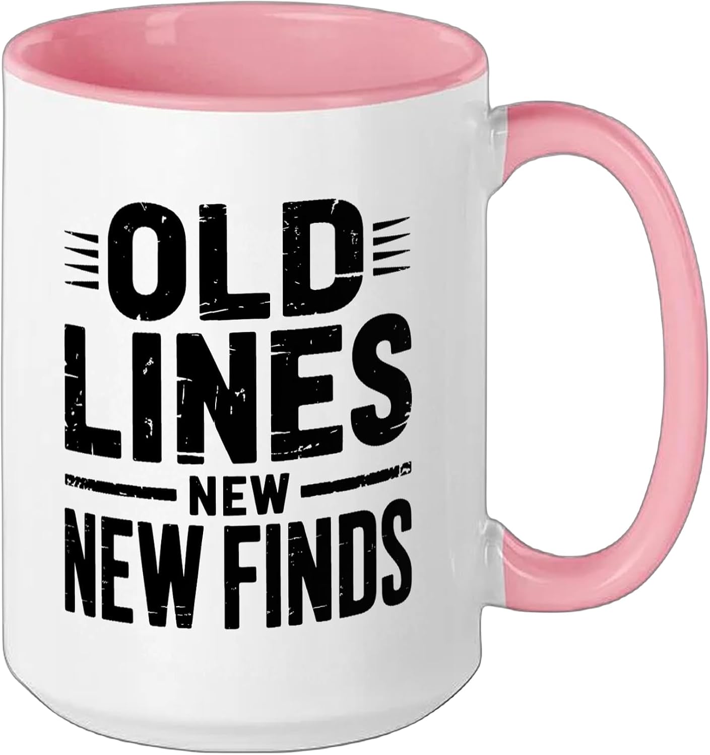 Insulator Collector Old Telegraph Line Scouting Hunting Ceramic Mug, Pink/White, 15oz image 2