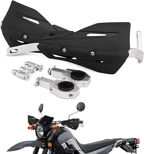 JFG RACING Protectores de Mano para Dirt Bike, Protectores de Mano de Motocicleta 7/8'' y 1 1/8'' de Aluminio Universales para Dirt Pit Bike MX Negro