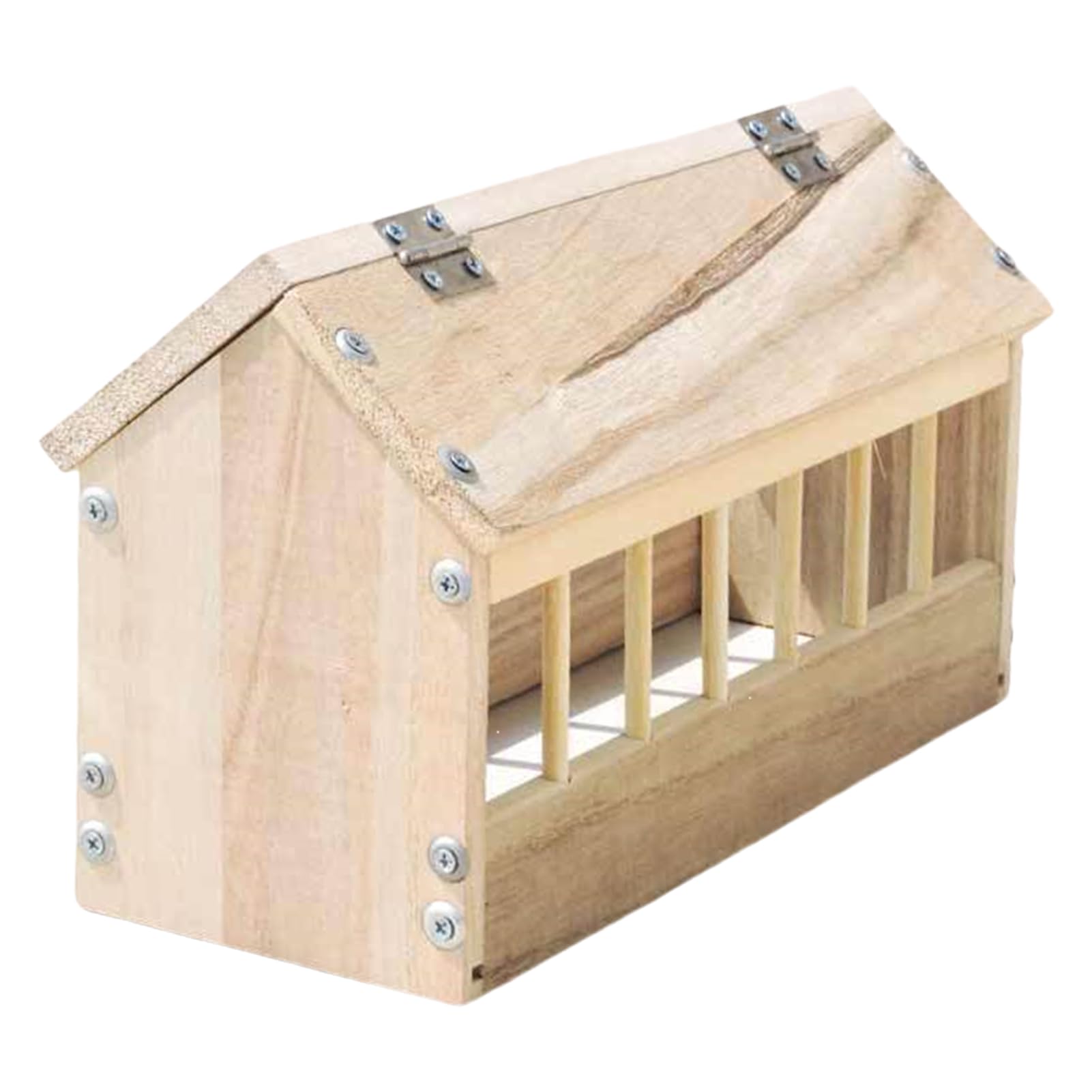 Pigeon Feeder – 15.75 Inch Outdoor Backyard Feeding Trough | Wood Poultry Farm Feeders – 950g Wooden Chicken Duck Rooster Hen Feeder for Garden Coop Shed Use