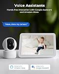 IMILAB 2.5K Caméra intérieure, Caméra de chambre pour Chambre, Chien/Petit/Bébé/Nanny Cam avec Xiaomi Home App, 360° Pan & Cam Tilt Home Security, Vision nocturne, Audio à deux voies, 2.4GHz WiFi (C21 2 Boîte)