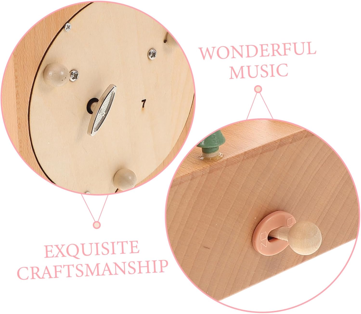 Eiffel Tower Music Box Creative Wooden Musical Carousel Rotating Music Box Present for Princess Valentine's Day