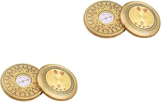 LIOOBO 2 Peças Bússola Presente Para Casa Decorações De Feng Shui Chinês Ornamento Estátua De Riqueza Chinesa Multiferramentas Sobrevivência Panela Chinesa Decorativa Luo Pan Liga De