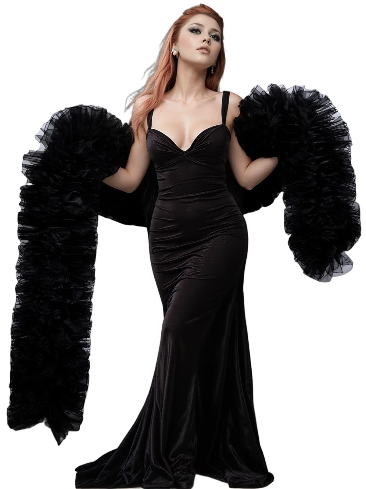 Boa di tulle, boa sciarpa per palcoscenico, festa, matrimonio, Halloween, costume decorazione albero di Natale