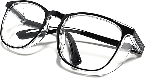 Gafas de seguridad LeonDesigns con estilo anti niebla para mujer, protección de ojos azul, con bloqueo de luz azul, sin niebla, protectores laterales