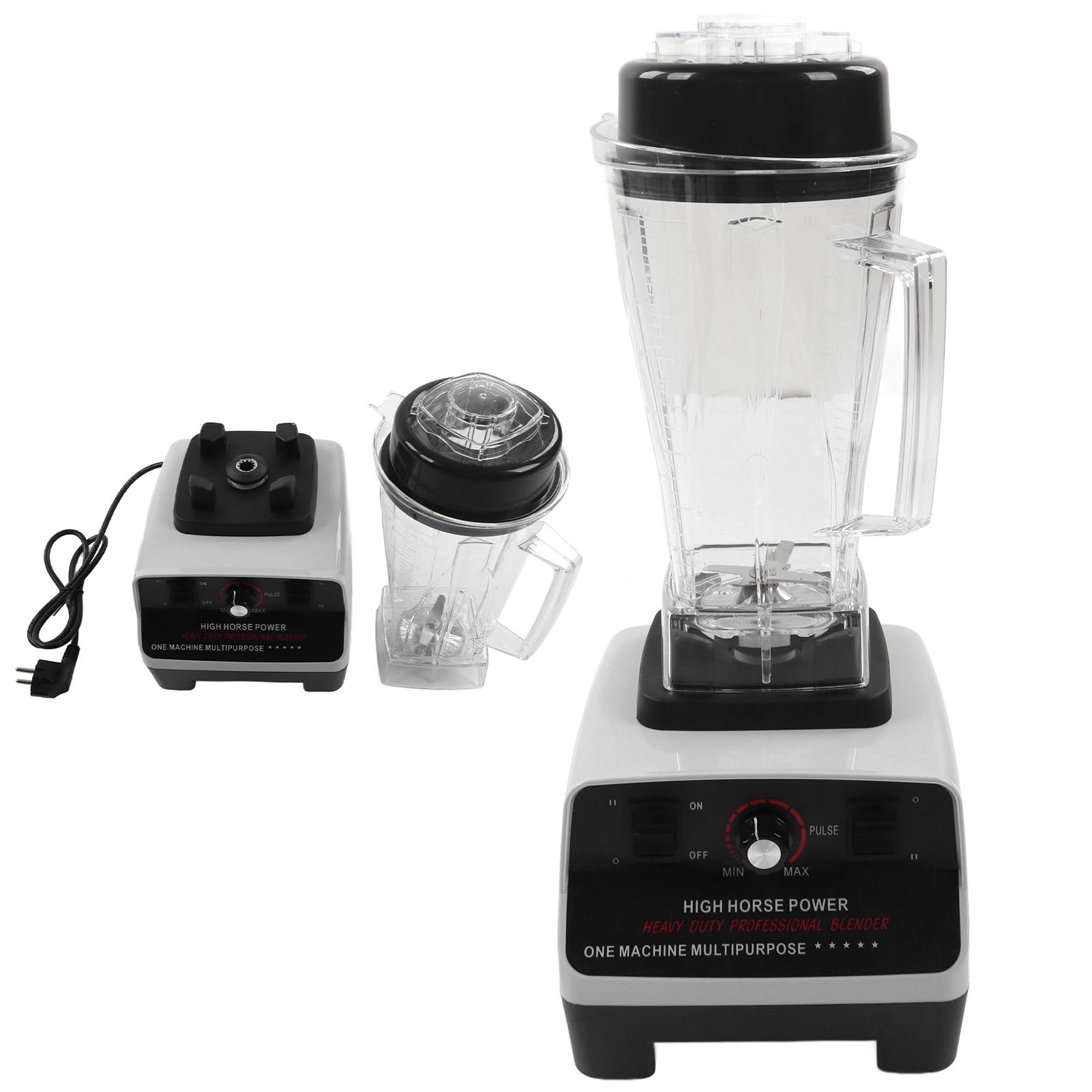 Sonew Profesjonalny Blender Nablatowy o Mocy 3000 W i Pojemności 2 L - Elektryczna Wyciskarka do Soków i Robot Kuchenny do Kuchni (WHITE)