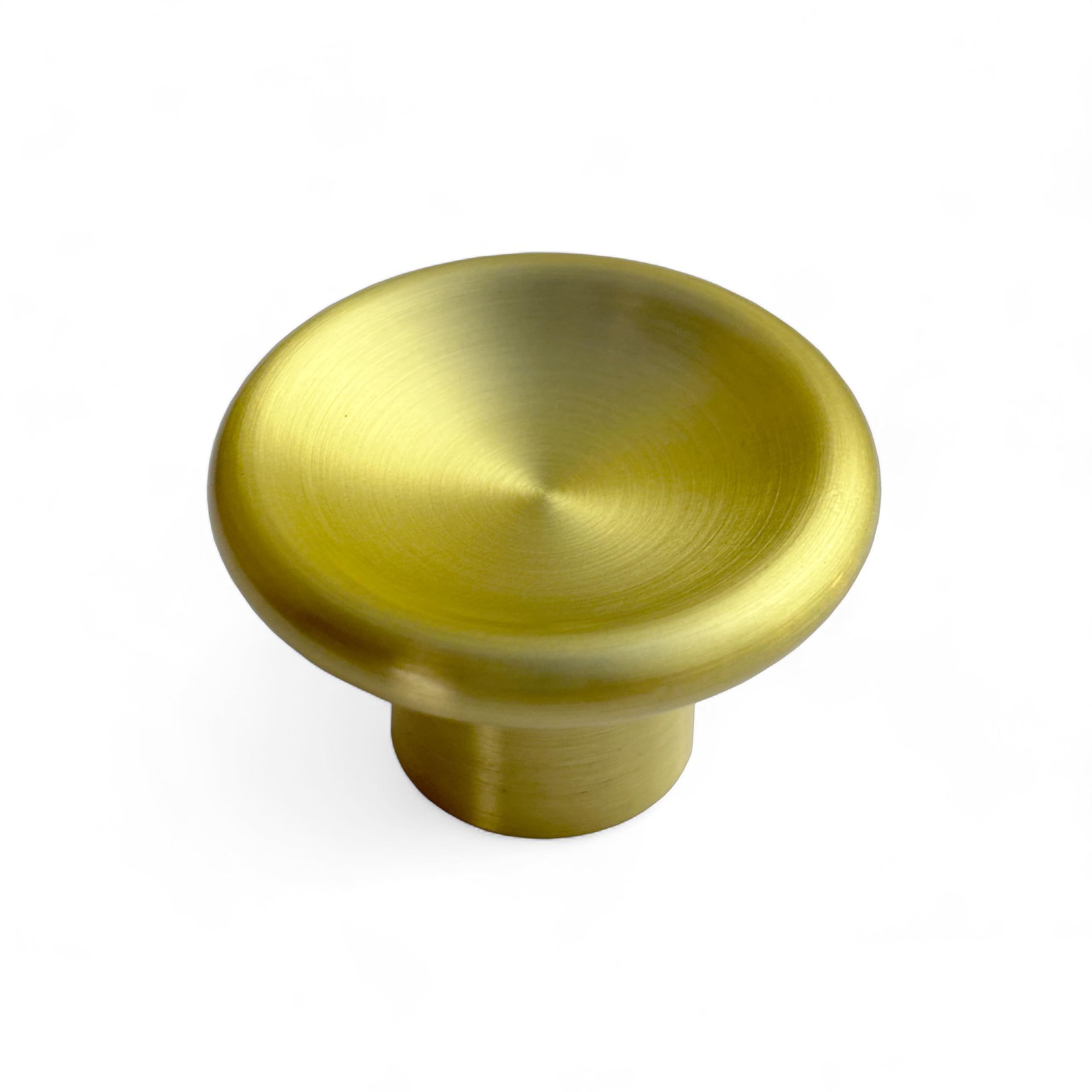 MOKSH PLUSMOKSH PLUS Drawer Knobs for Drawers, Cabinet, Cupboard, Kitchen Drawer, Wardrobe Door, etc. Long Life Premium Brass Knobs 1.1/2 inch/38mm (Pack of 1 Pcs., Satin Lacker)