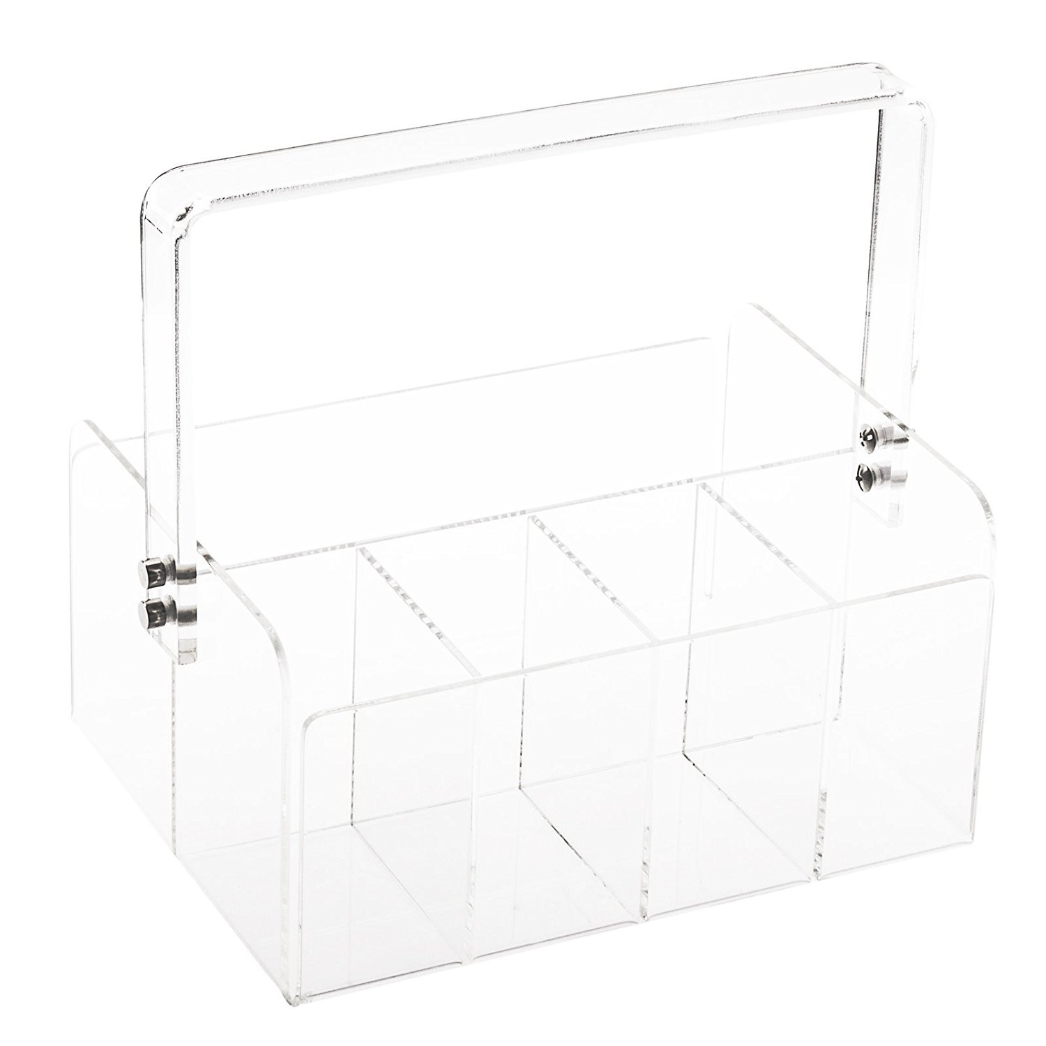 Huang AcrylicPortable Silverware Caddy, Clear