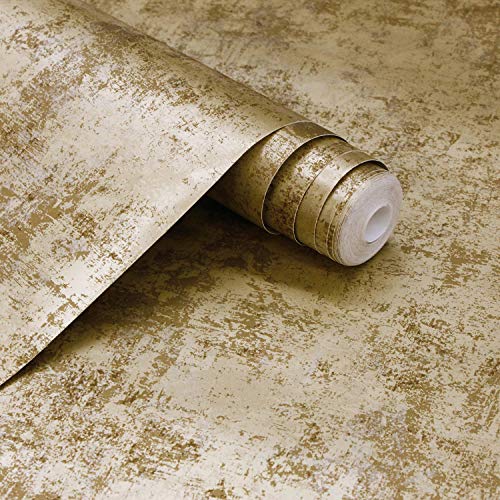 Tempaper Gold Distressed Gold Leaf Removable Peel And Stick Wallpaper, 20.5 In X 16.5 Ft, Made In The Usa #TOP4