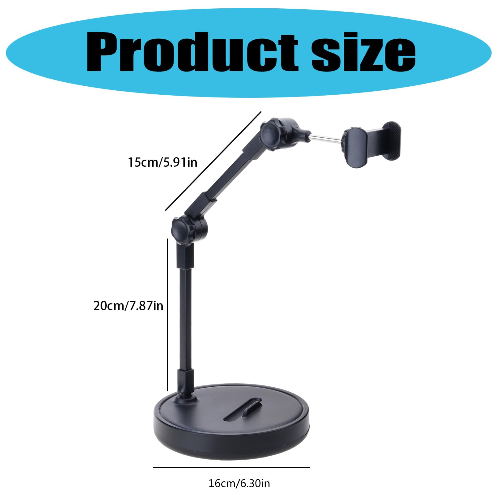 Supporto per telefono con fotocamera da soffitto per scrivania | Treppiede per supporto fotografico per supporto per telefono per registrazione video smartphone