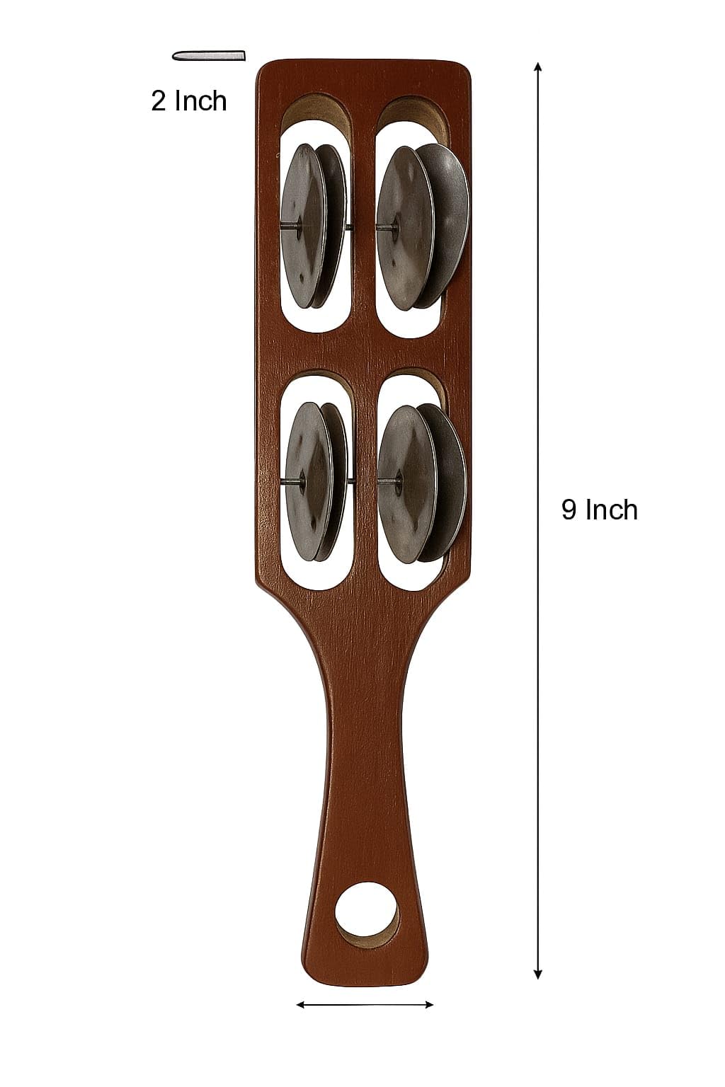Akshar Tabla Mart Hand Percussion Wooden Cymbals Jhika Khanjari (2 Pish) Indian Musical Instrument - Image 4 thumbnail