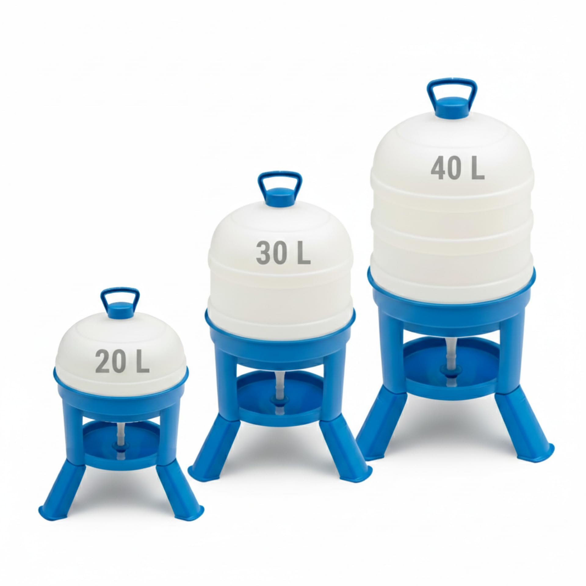 Agrarzone Abbeveratoio a sifone 20L per pollame - Robusto e igienico con piedini e maniglia - Acqua pulita e sempre fresca per galline e volatili