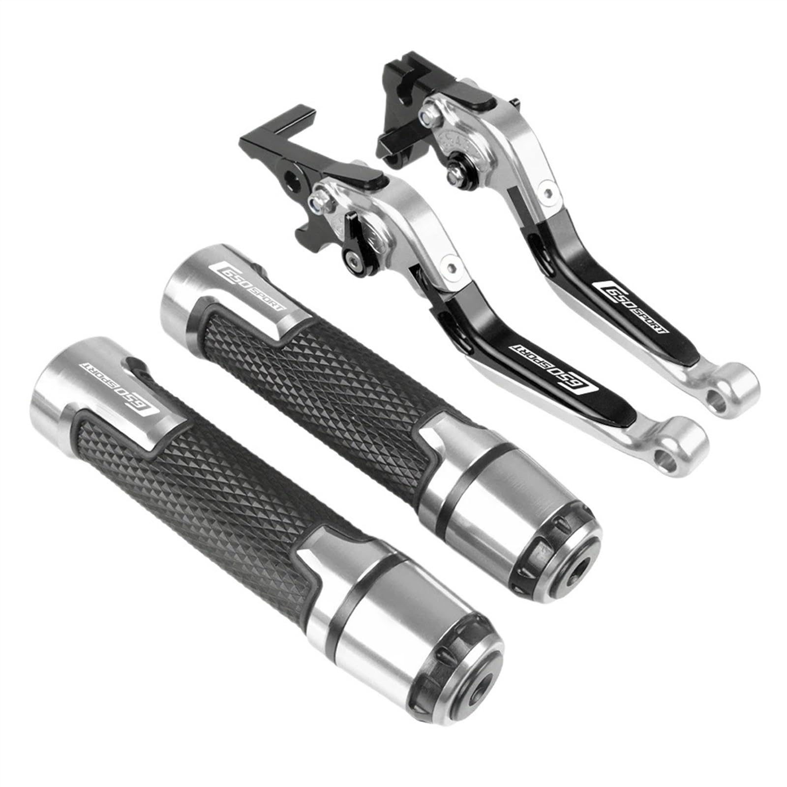 Accesorios freno mano Palanca De Embrague Freno Motocicleta Manillar Mano Ajustable Extensible Para BMW C650 SPORT C650SPORT 2015 2016 2017(Silver)