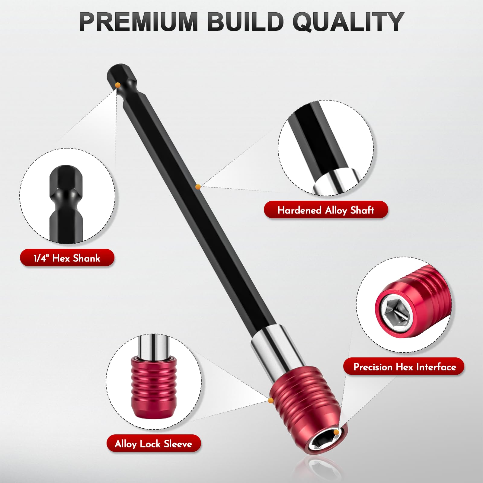 Magnetic Drill Bit Extensions - 4 Pack -6 Magnetic Drill Bit Extensions - 4 Pack -6