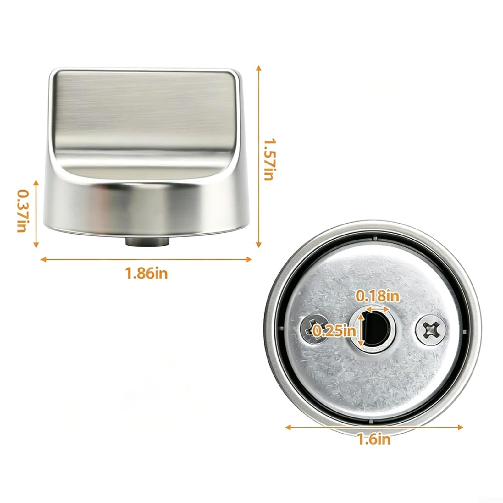 W11188749 Cocina de Gas Botón Giratorio Metal WGG745S0FS02 Y W10850036 Piezas de repuesto para la regulación precisa de la llama en la cocina moderna(B)