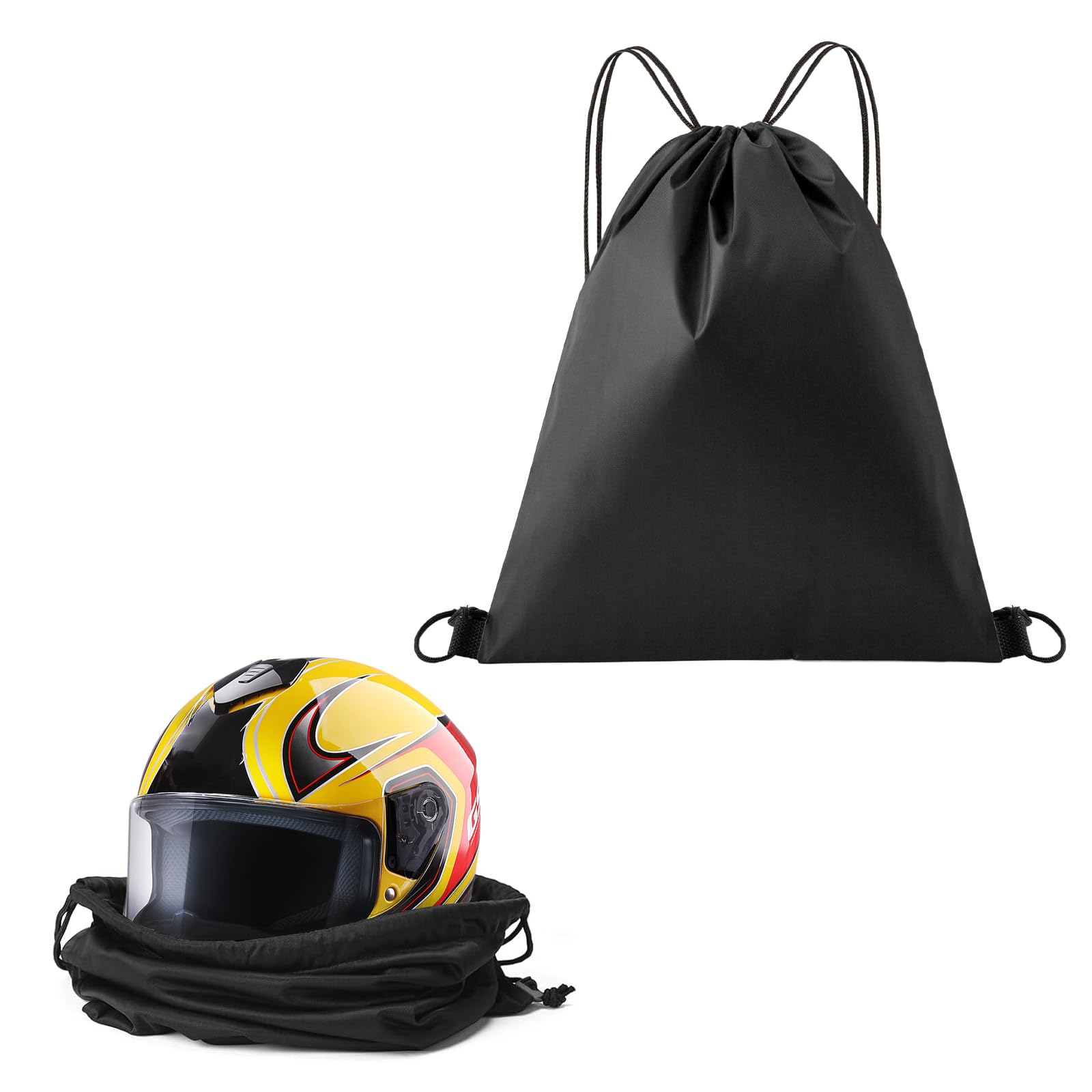 Upgraded Motorcycle Helmet Bag,Large Capacity Welding Helmet Bag with Drawstring Design,Travel Essentials Motorcycle Helmets Backpack for Storing Most Dirt/Bicycle/Bike Helmets