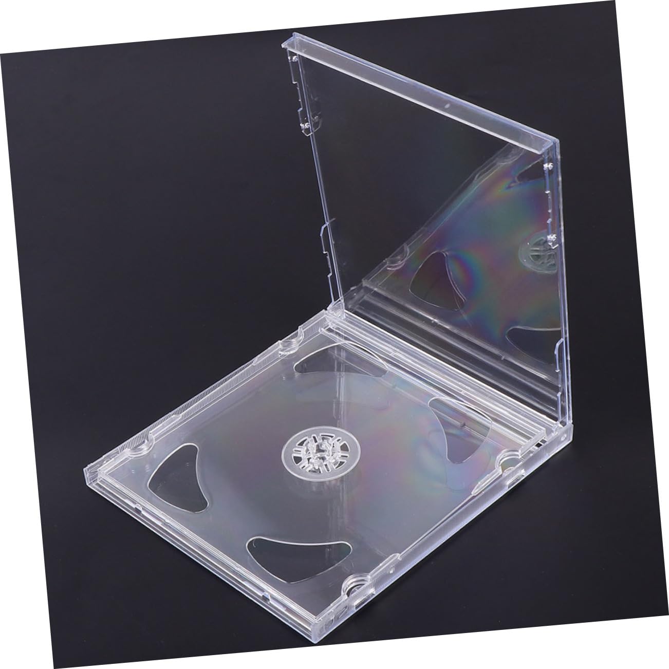 PRETYZOOM 9Pcs Double CD Storage Cases Transparent Acrylic Dvd Holders CD Jewel Cases for Convenient Organization and Protection of and Dvds