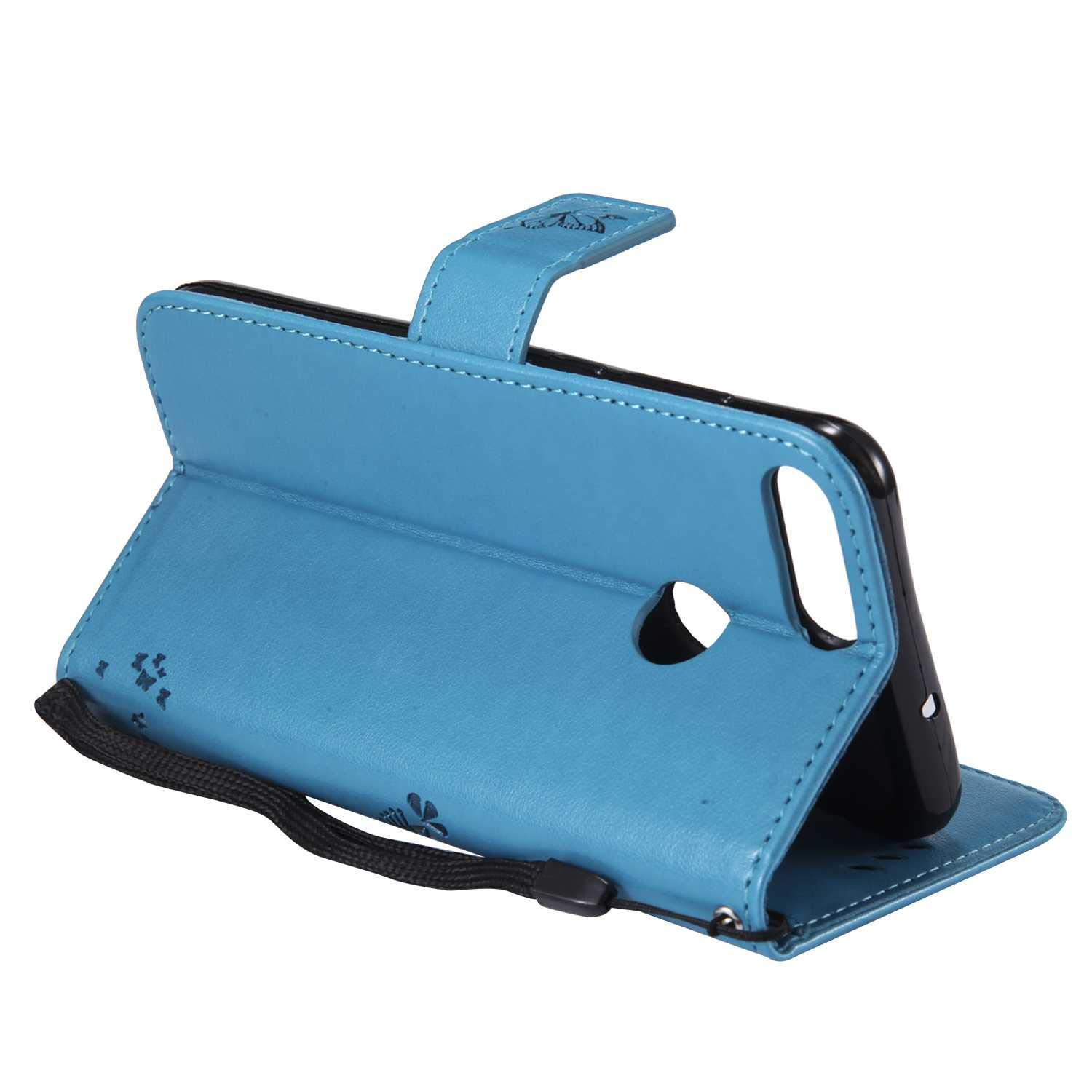 Custodia Portafoglio Per Huawei P Smart 2018/Enjoy 7S - Pelle Con Portacarte, Supporto E Protezione Schermo - Foto 11