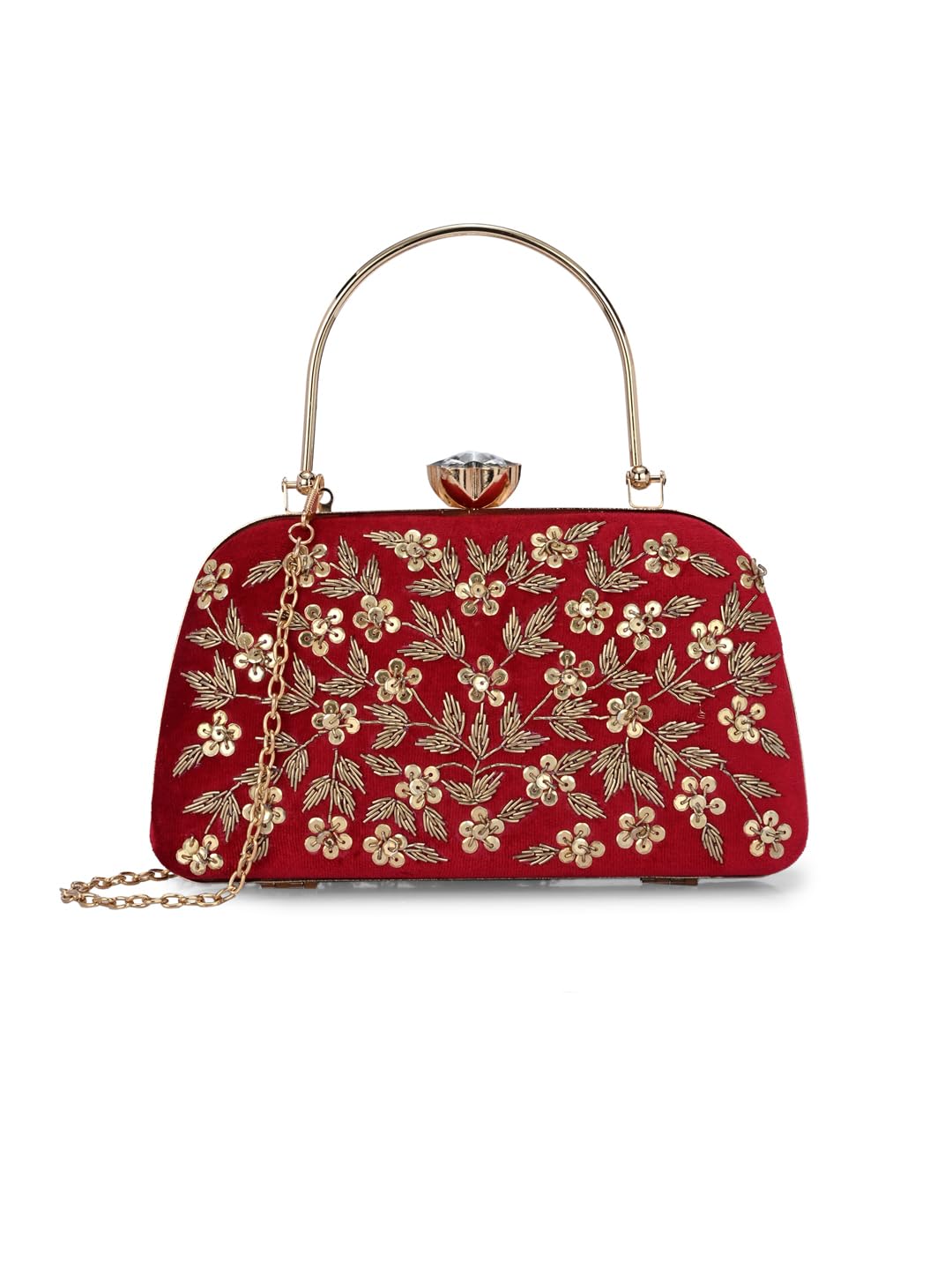 Women's Synthetic Handicraft Beautiful Bling Box Clutch Bag for Wedding, Banquet, Gift Family, & Friends