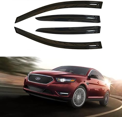 Miniatura 2 de 4 deflectores de viento originales, juego de protectores de lluvia impermeables con cinta de montaje exterior, viseras de ventana lateral para techo