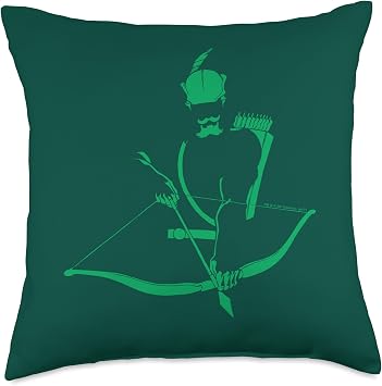 Justice League Green Arrow Minimal Throw Pillow, 18x18, Multicolor