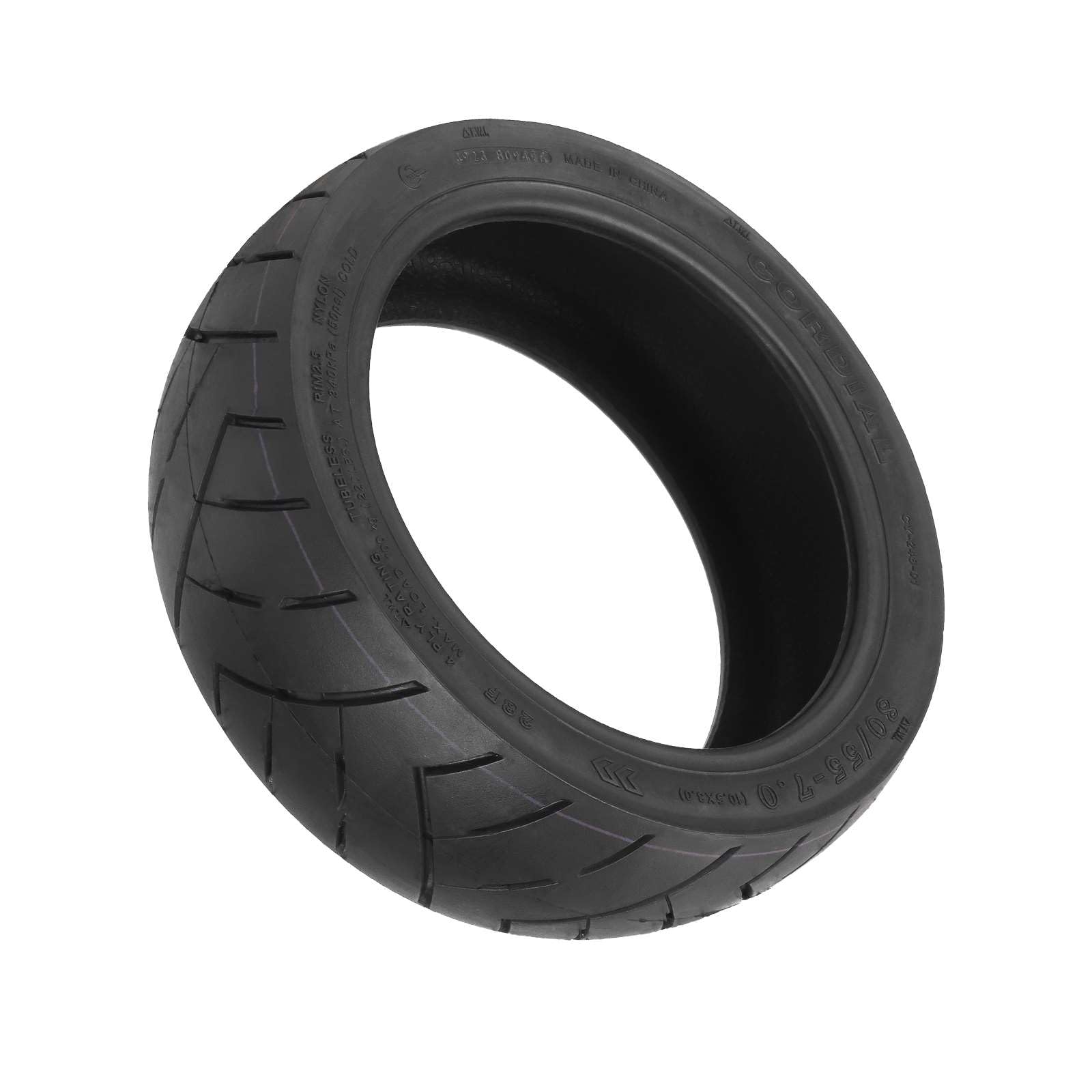 Lot de 1 pneumatico Tubeless 80/55-7,0 (10,5 x 3,0) per scooter elettrico Segway Ninebot P65D, 10,5", pneumatico di ricambio, pneumatico senza camera d'aria, resistente, antiscivolo, in gomma per