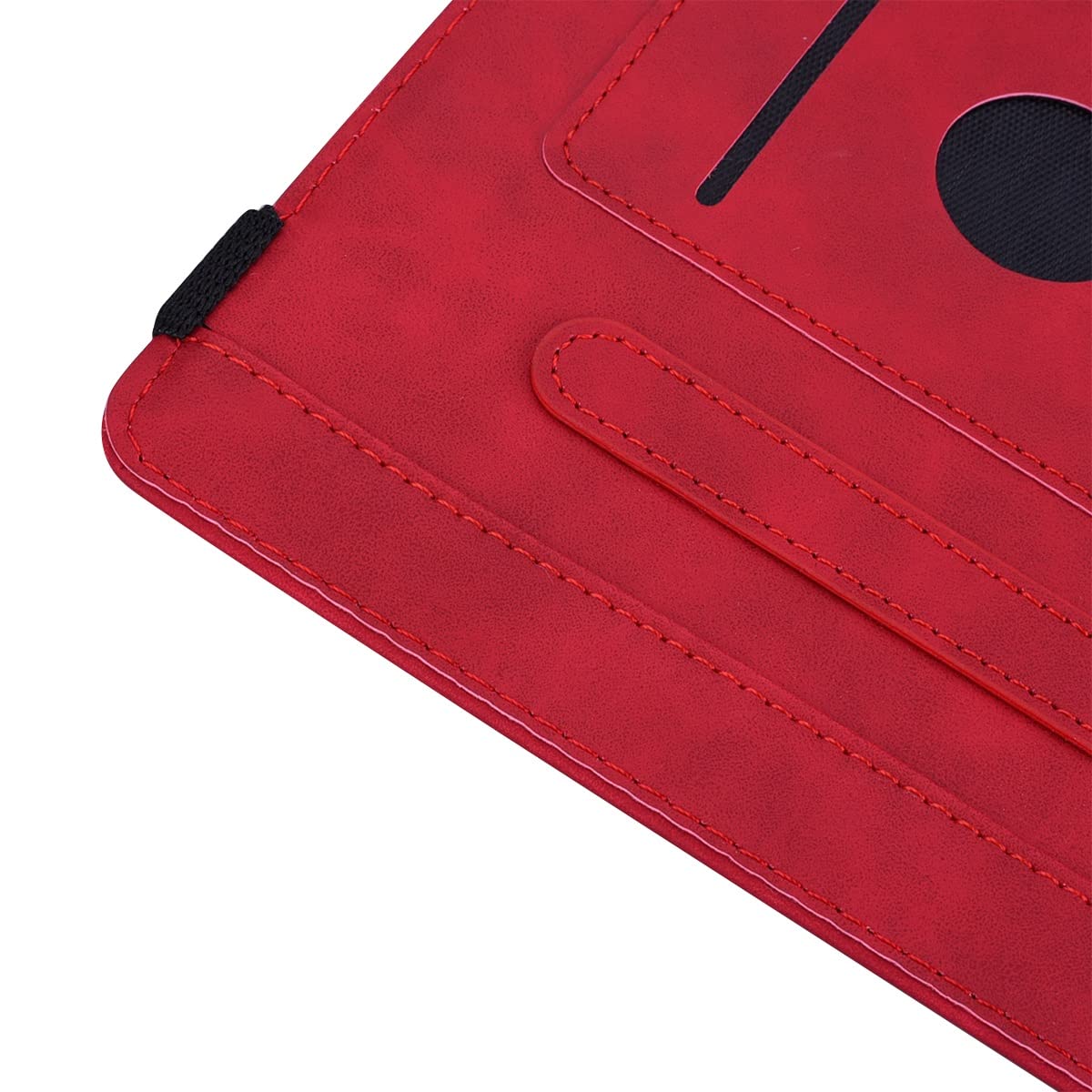Custodia protettiva per tablet PC compatibile con Kindle Fire HD10 2023 sottile e leggera in pelle PU goffrata, custodia per tablet con slot per schede (colore: Vermelho)
