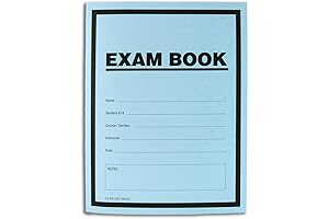 BookFactory Blue Book Examination Book for Tests, Quizzes & Exams, Pack of 10