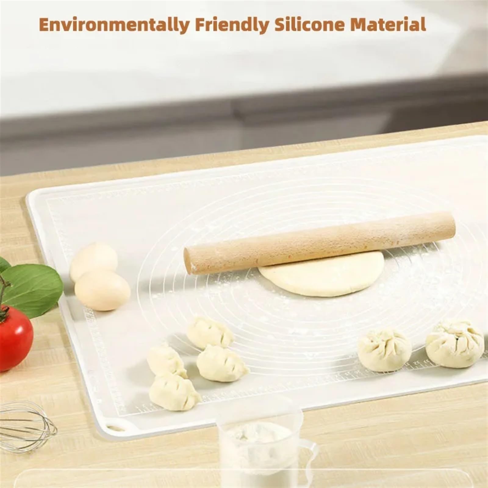 Backunterlagen Übergroßes Silikon-Knetpad, antihaftbeschichtete Oberfläche, Teigmatte for Ausrollen, Ofenauskleidung, Kochplatten-Werkzeug(D 60-80cm)