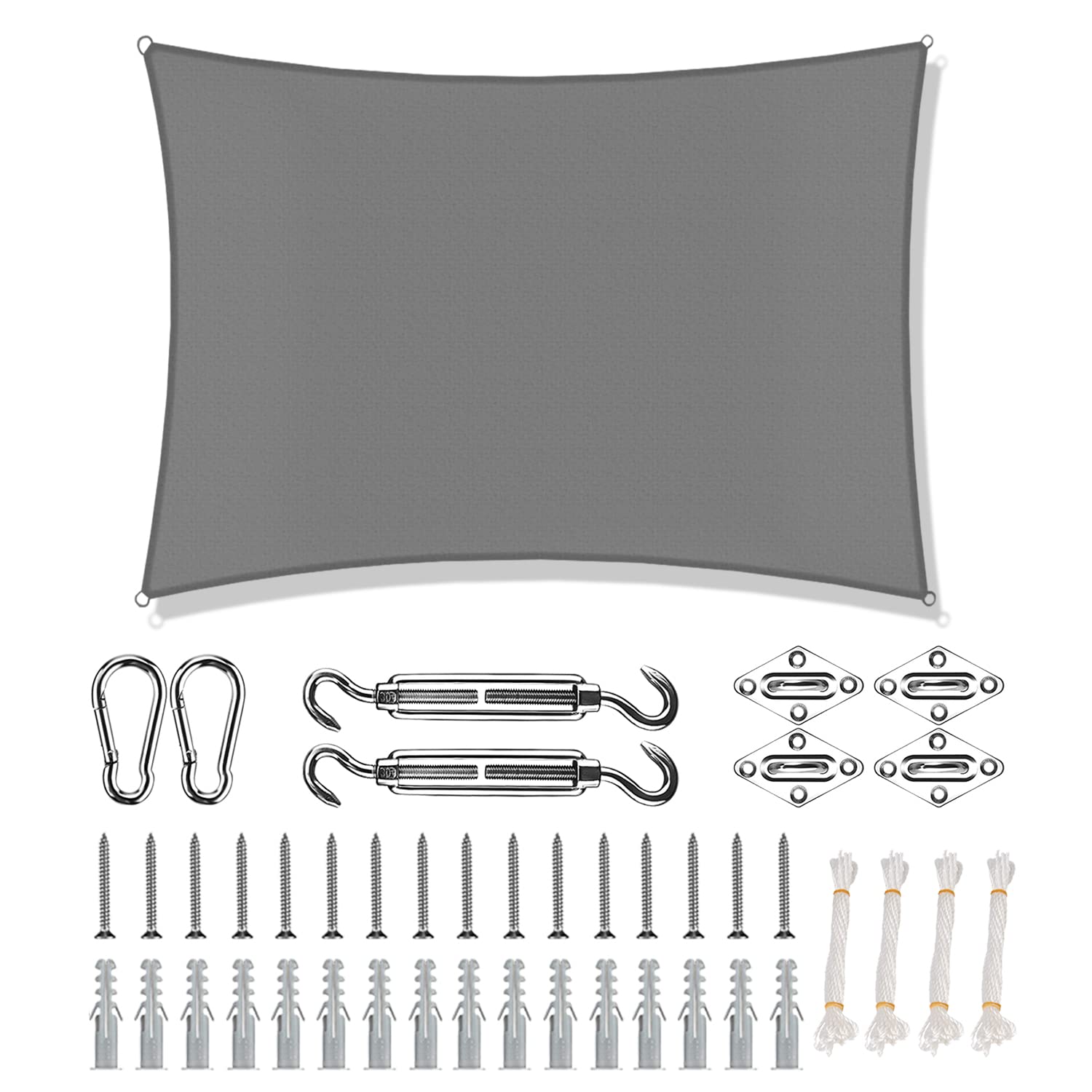 Pare-soleil 2,5 x 2,8 m anti-UV haute performance avec kit de fixation pour balcon et terrasse