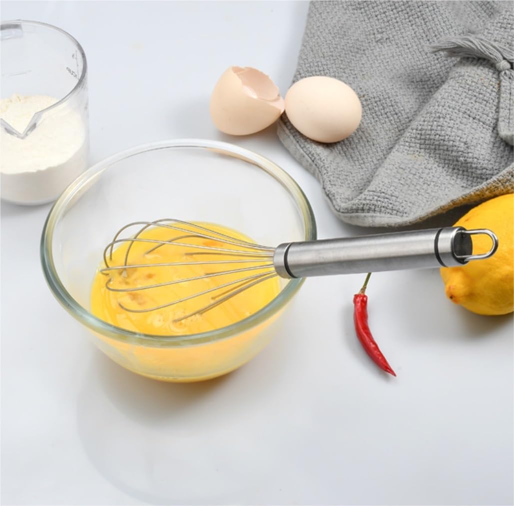 Varillas de Batir para Cocinar Batidor De Huevos Manual Multifuncional, Batidor De Huevos De Acero Inoxidable, Herramientas De Cocina For Hornear, Adecuado For Agitar Condimentar Huevos De Harina Huev