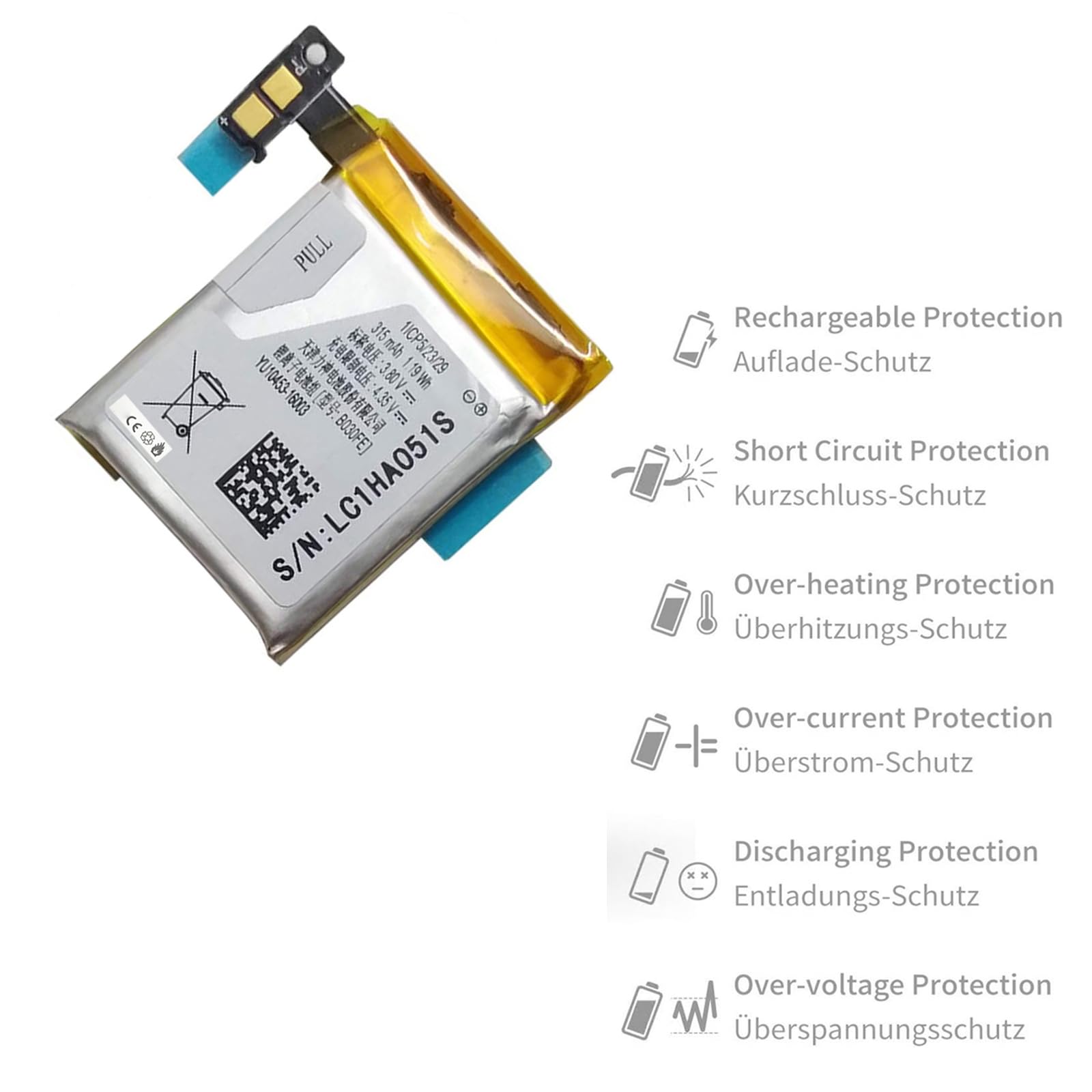 Samsung Batería Original Gear 1 SM V700 Para Samsung Galaxy Gear1, V700